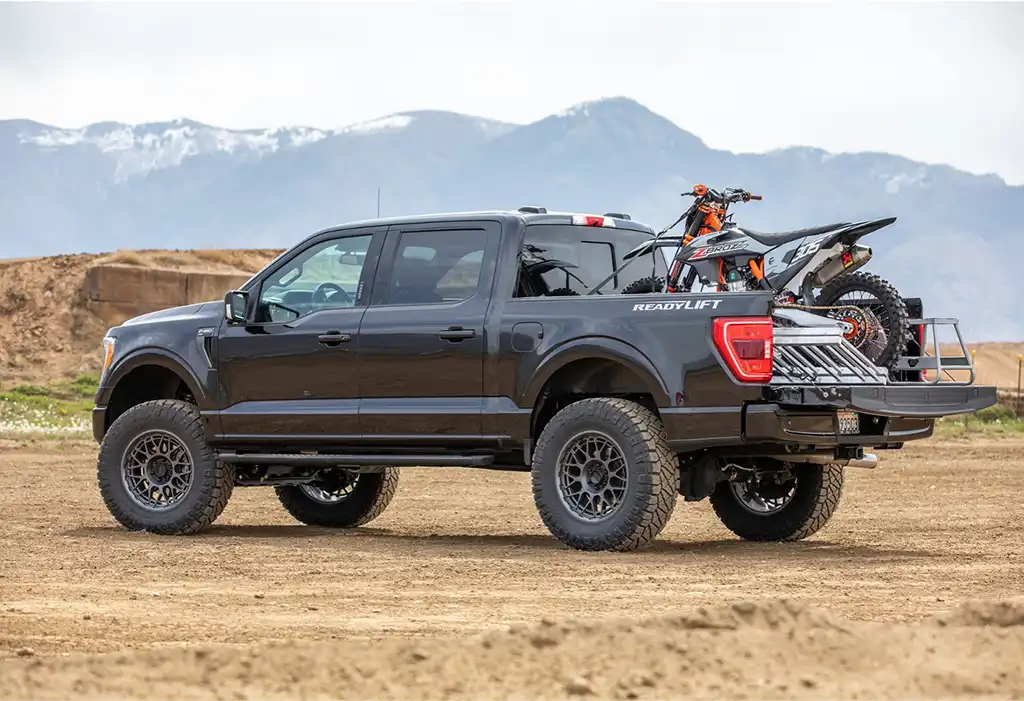 Ready lift truck in the mountains