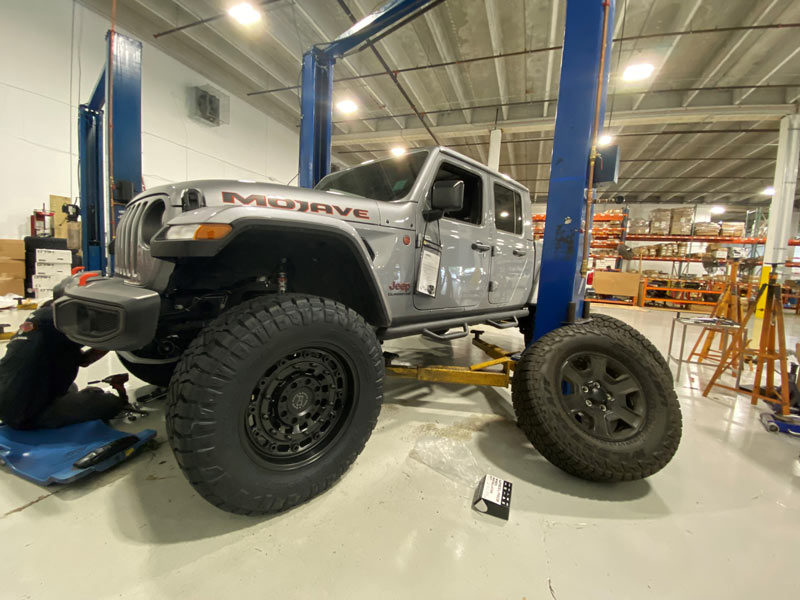 Black custom Bronco front seats